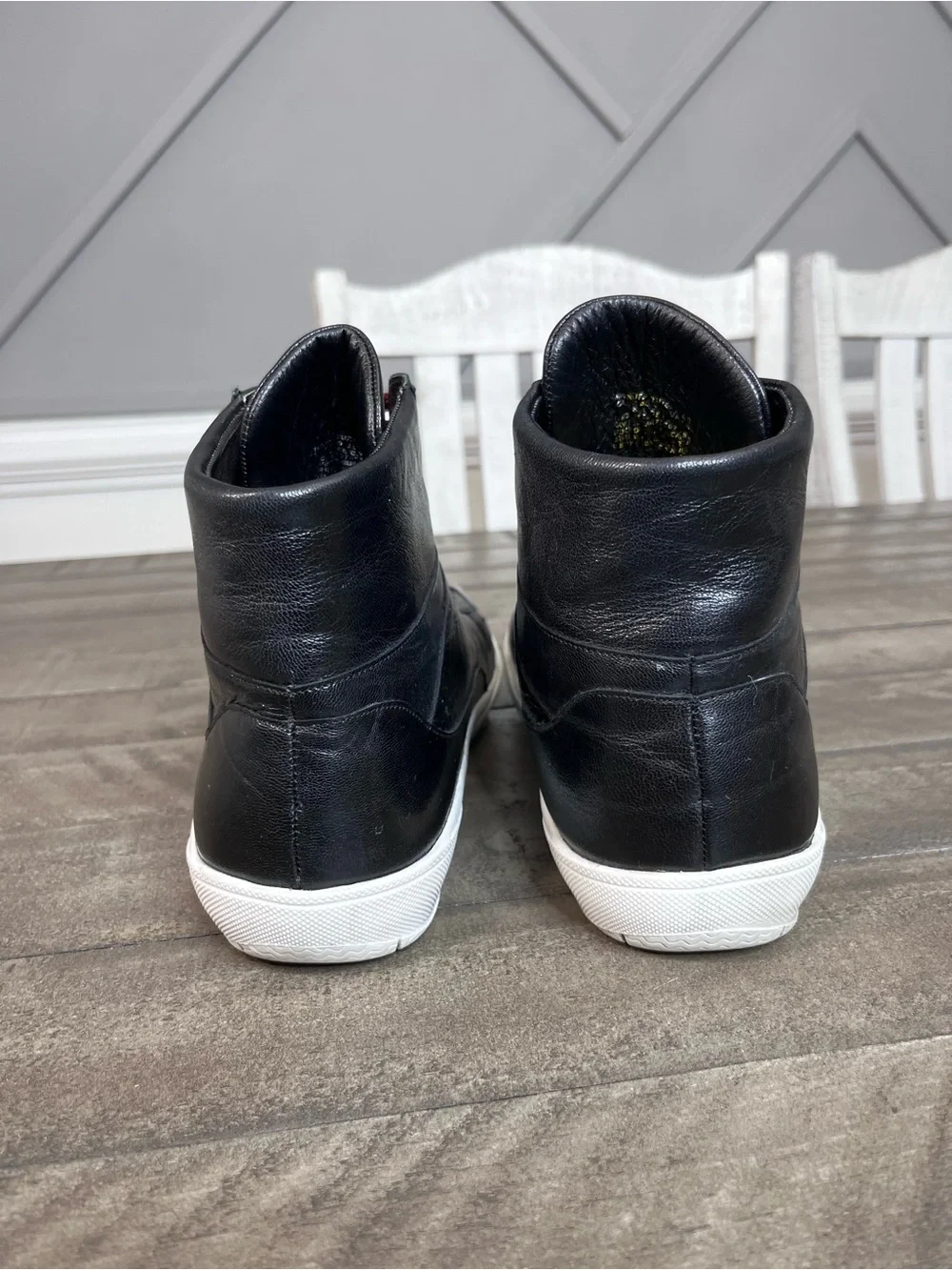 Belvedere Vitale High Top Genuine EEL & Soft Calf Burgundy/Black Sz 10 C
